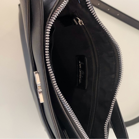Sam Edelman | Black Vegan Leather Envelope Crossbody Bag - Picture 9 of 16
